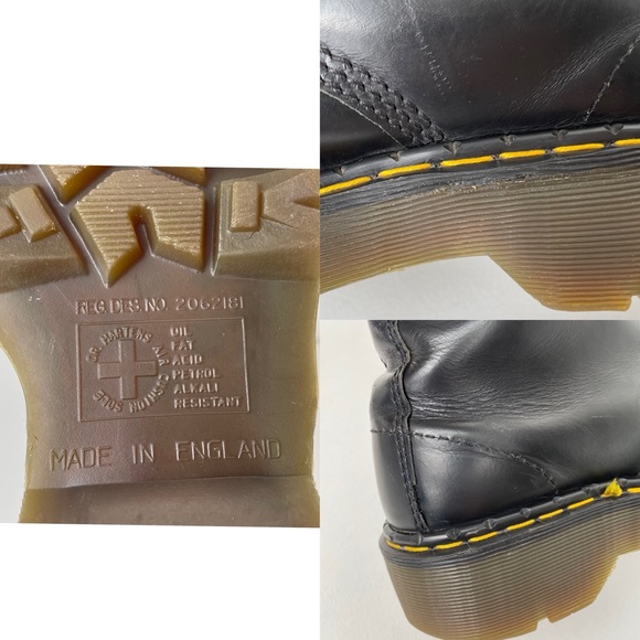 Vintage Dr. Martens England 1919 Black Holy Grail Envy Quad Platform Boots UK 7 - Picture 13 of 16